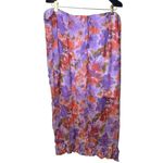 J.Crew NEW  Purple Pink Floral Ruffle Hi Low Midi Skirt Sheer Coastal Garden 18 Photo 4