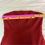 Emerson Lang Small Red Strapless Tube Tank Top, Side Slits, Waist Photo 3