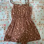 Ardene Brown Floral Romper Size M Photo 2