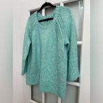 Talbots Knit Shaker Stitch Sweater Marl Gleam Opal Blue Women’s Plus Size 1X Photo 5