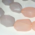 Silver Tone & Light Purple & Pink Chunky Beaded Boho Statement Necklace Photo 4