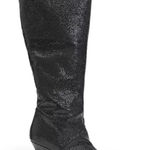 New! All Saints Women's Nori Shimmer Knee High Boots Leather Black Sz 7 $429 Photo 0