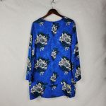 Vintage‎ St Gillian Womens Dress Size 16 Blue Floral Printed Silk Long Sleeve Photo 6