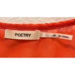Anthropologie POETRY Red Orange Sleeveless Ruffled Tank Top Photo 1