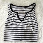 Anne Klein Sleeveless Keyhole Top Striped Gold Chain Size 2X Photo 7