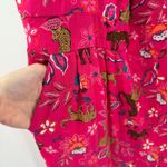 Torrid Jumpsuit Women’s Size 3 Tie Front Culotte Pink Challis Animal Plus Curvy Photo 6