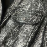 White House | Black Market Animal-Print Foil Shirt Dress Silver Black Snake Size 6 Photo 9