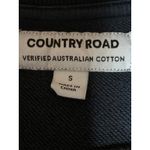 Country Road  Women's Black Logo Long Sleeve Crew Neck Sweatshirt Top Size S Photo 3