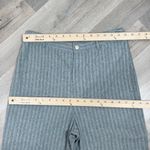 Princess Polly  Rach Striped Linen Blend Flare Leg Crop Pants Teal Grey 8 Photo 11