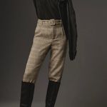 Anthropologie  Maeve Boot Tuck Plaid Belted Trousers, Size 4 Photo 2