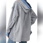 Free People  | oversized corie sweatshirt | size medium baby blue sweatshirt Photo 2