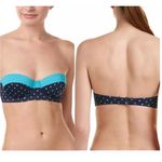 Spanx  Bikini Top‎ Womens 10 Navy Splash Polka Dot 2696 Retro Balconette Bra NWT Photo 4