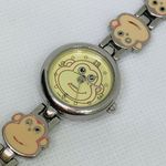 Cute Smiling Monkey dial shaped women watch Silver tone 24mm size 6.5” running Photo 1