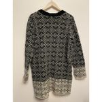 Coldwater Creek Cardigan Sweater Women XL/16 Diamond Black White Wool Blend Photo 3