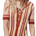 Free People NEW  Lollipop Sunset Stripe Tunic Knit Mini Dress size Small Photo 3