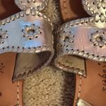 Jack Rogers Flat Sandal in Shiny Silver Photo 3