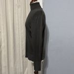 Ann Taylor Loft Silk Blend Dark Green Turtleneck Casual Stretchy Sweater Size L Photo 3