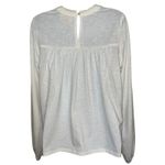 Anthropologie  ELLA MARE Cream Lace Trim Pintuck Blouse Top L/S‎ EUC Size Medium Photo 5