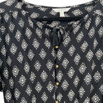 Garnet Hill  Remi Draped Romper‎ Black Diamond Print Bohemian Size XS Photo 5