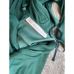 Selfie Leslie Here Comes The Sun wrap Tied waist fit flare Party Dress green Satin size 6 #171 Photo 2