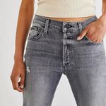 Mother The Scrapper Cuff Ankle Fray Jeans in Unstitched In The Dark Gray Size 27 Photo 5