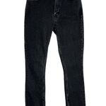 Abercrombie & Fitch Split Hem Jeans Sz 25 Black Denim Skinny High Rise Photo 3