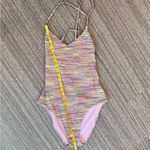 Aerie  Swimsuit Space Dye Pique Strappy Back One Piece M Medium Photo 3