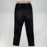 DG2‎ Diane Gilman Stretch Charcoal Gray Leopard Sequin Side Stripe Skinny Jean Size 10 Photo 9