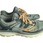 Saucony Womens Guide ISO Everun Running Tennis Shoes Gray Peach Blue Size 8.5 Photo 2