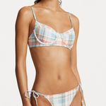 NWT Polo Ralph Lauren bikini set Plaid L White Size L Photo 0