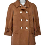 Marc by Marc Jacobs  Brown Cotton-Blend Pea Coat, Size XS Photo 0