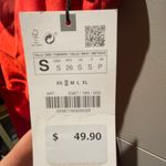 ZARA Red Satin Midi Dress Photo 3