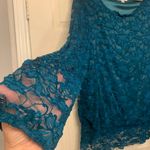 JohnPaulRichard Teal Lace Blouse Blue Size 3X Photo 1