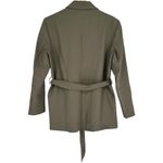 Bardot  Belted Blazer in Khaki Green size Medium NWT Long Sleeves Belted Olive Photo 10