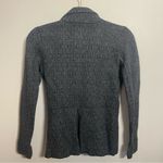 Damask Merino Wool Cardigan Blazer Jacket Black Photo 1