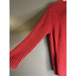 Liz Claiborne Woman Sweater Womens 1X Plus Red Ribbed Knit Pullover Long Sleeve Photo 3