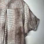 Jennifer Lopez  Tunic Top Women’s XL Brown/pink Animal Prints Sleeve Blouse Photo 10