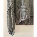 Lululemon  Athletica Relaxed Fit Mesh Jacket Grey Green Sage 6 EUC Photo 4