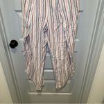 Drew  Blue/Pjnk/White Striped Emerson Strapless Tulip Hem Jumpsuit size L Photo 4