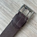 Vintage Post Card XS/S Italian Leather Belt Dark Brown Double Prong Buckle Photo 7