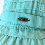 Scala Aqua Blue Sun Hat Wide Brim Ribbon Accent Summer Beach One Size Vacation Photo 7