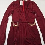L'Agence  Thea Twist Front Dress in Black Cherry Size 0 Photo 6
