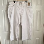 Madewell Plus Curvy Kick Out Crop Jeans in Pure White 24W NWT Photo 1
