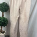 Tahari  Pale Pastel Pink Faux Suede Trouser Pants M Photo 1
