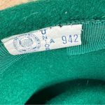 Vintage Faux Fur Pillbox Hat Emerald Green Retro MCM 60s Church Photo 10