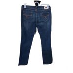 Ymi  Jeans Women's Skinny Mid Rise Size 13 Blue Dark Wash Denim Embroidered Pocke Photo 5