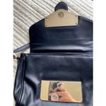 ALDO  Black Faux Leather Shoulder Bag Gold Hardware Soft Crossbody Purse OS Photo 4