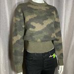 Polo Ralph Lauren Camouflage Print Crew Neck Wool Sweater XS Green Photo 5