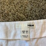 Linen Mini Skirt White Size 4 Photo 1