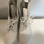 Dr. Martens White Lace Up Boots with Padded Tongue Photo 3